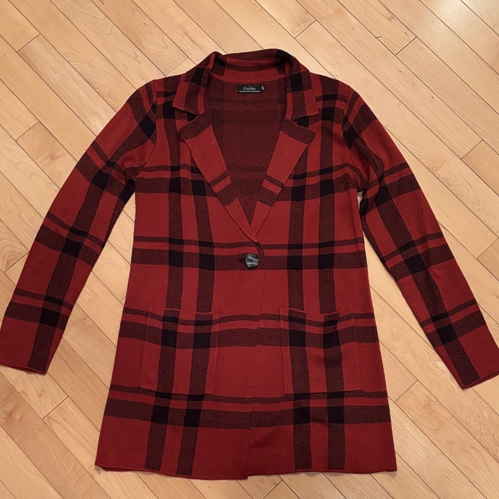 Guilty Red and Black Knit Sweater